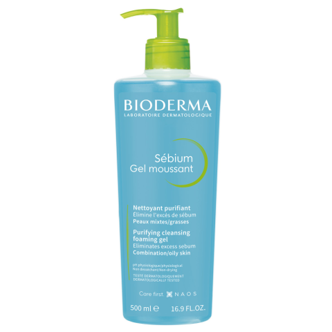Биодерма/Bioderma Sebium Гель-мусс очищающий флакон с помпой, 500 мл