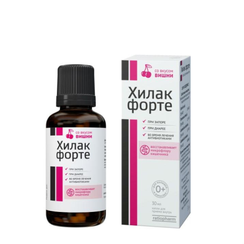Хилак форте 30мл капли вишня