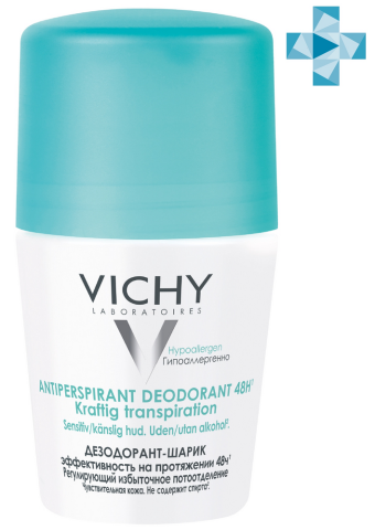 Виши (Vichy) шариковый дезодорант, регулирующий избыточное потоотделение 48 часов, 50 мл