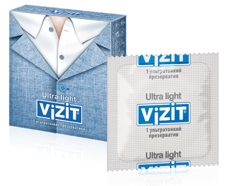 Vizit презерватив ultra light ультратонкие 3 шт.