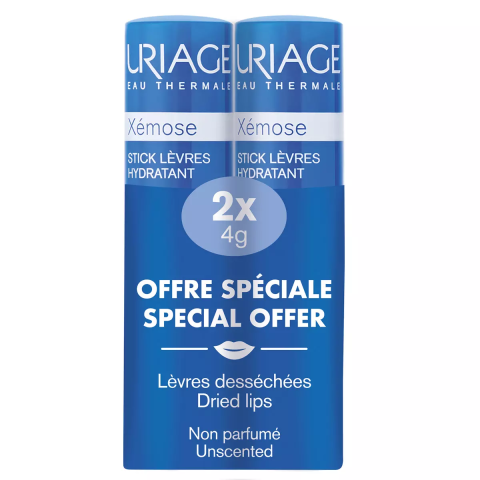 Uriage Xemose увлажняющий стик для губ, 4 г 2 шт