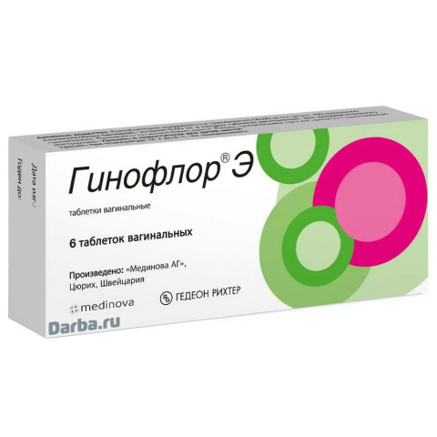 Гинофлор э таблетки вагинальные, 6 шт.