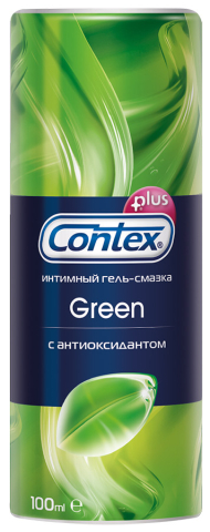 Контекс (Contex) гель-смазка Green с экстрактом зеленого чая, 100 мл