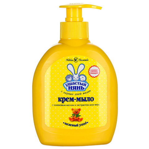 Ушастый нянь крем-мыло жидкое для детей с оливковым маслом и экстрактом алоэ вера 300 мл