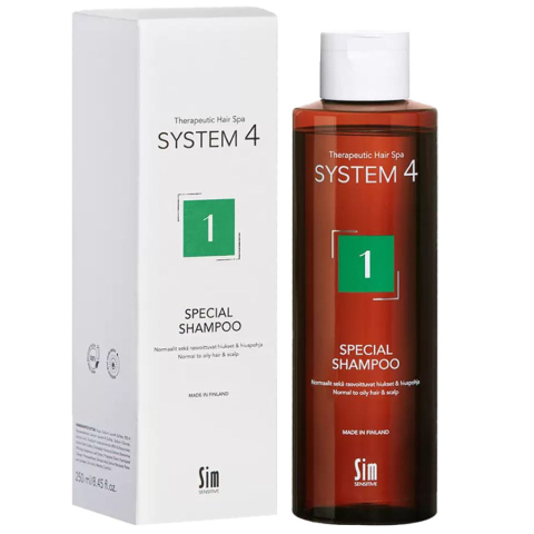 Система (System) 4 Терапевтический шампунь №1 для нормальной и жирной кожи головы, 250 мл