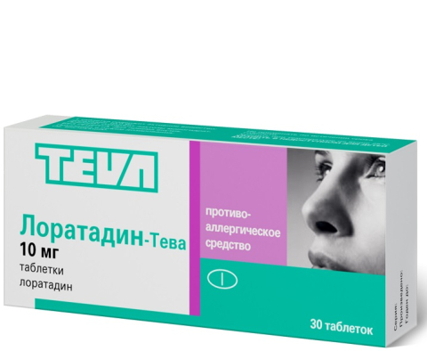 ЛОРАТАДИН-ТЕВА 10МГ N30 ТАБЛ.