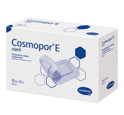 Повязка Cosmopor E steril / Космопор Е стерил 10СМХ6СМ, 25 шт