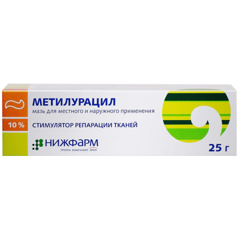 Метилурацил 10% мазь, 25г