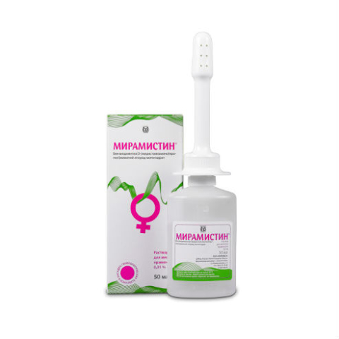 Мирамистин раствор для местного применения с гинекологической насадкой 0,01%, 50 мл 
