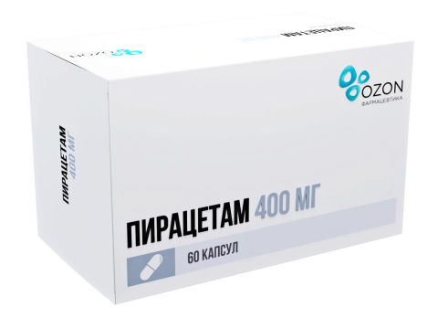 Пирацетам 400 мг 60 шт. таблетки, покрытые пленочной оболочкой