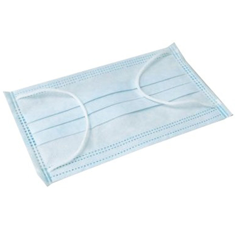Маска медицинская 3-х слойная на резинках одноразовая, 5 шт.