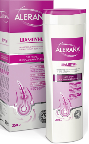 АЛЕРАНА 250МЛ ШАМПУНЬ ДЛЯ СУХИХ И НОРМ ВОЛОС