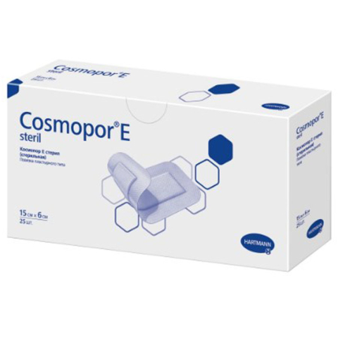 Повязка Cosmopor E steril / Космопор Е стерил 15x6см, 25 шт