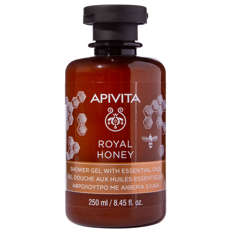 Apivita гель для душа королевский мед с эфирными маслами, 250мл
