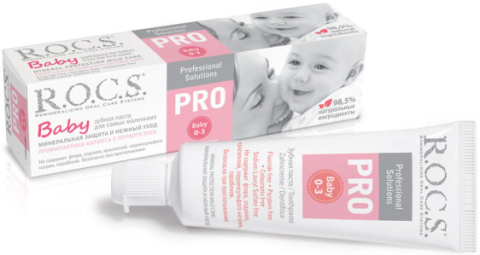Зубная паста R.O.C.S. Pro Baby и минеральная защита и нежный уход,  45г 