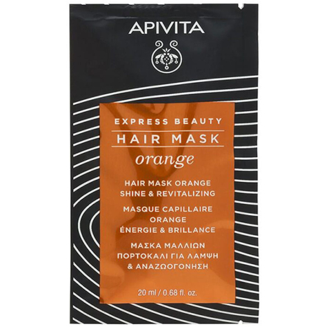 Apivita экспресс маска для волос Блеск & Жизненная сила с Апельсином саше, 20мл